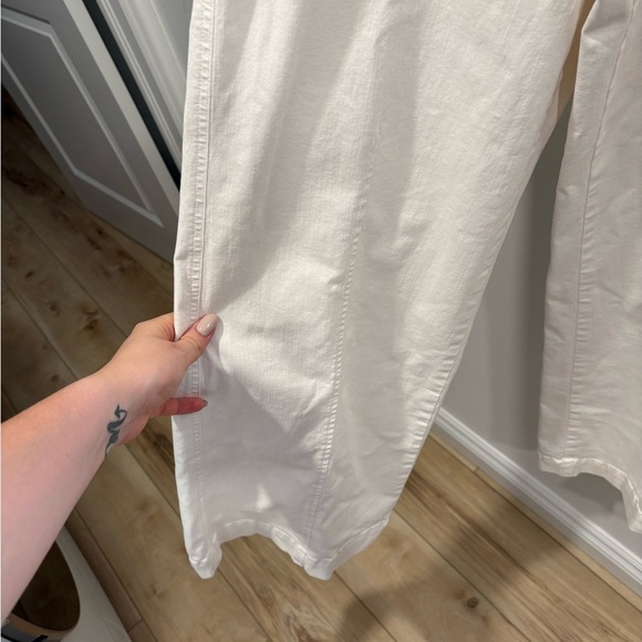 Spanx Women's Jeans Seamed Front Wide Leg inn Ecru Wash Pull-on XL - Picture 8 of 10